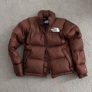 North Face 1996 Retro Nuptse Jacket in Dark Oak - Size XS